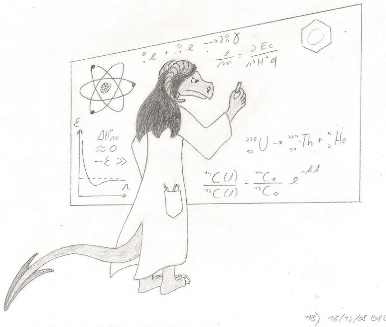 By the Lonely Dragon
I was supposed to work on my chemistry lessons in place of drawing this... But this is still science, and I love to wear my white laboratory coat!

Keywords: Anthropomorphic