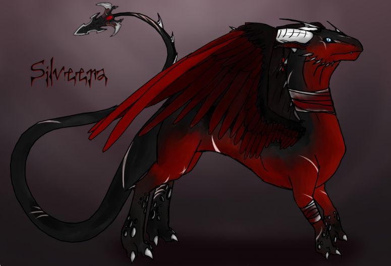 By Silveera
New me.... again ^^’

Ok, I know I have a habit of changing what I look like allot, but this is the final time, I swear!

I've only got three forms now, my dragora(humanoid), shadow cat and I combined my dragon, fur-dragon and demon form into one. 

^w^ So this is what my dragon form looks like now.
