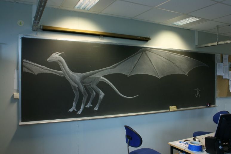 Blackboard dragon - By Sivert3
