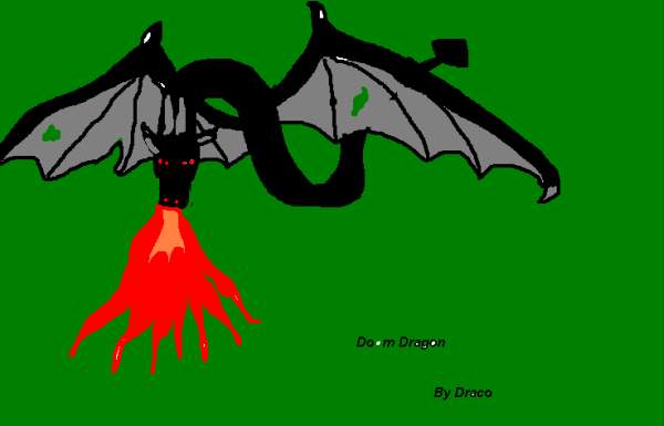 Doom Dragon - By Draco
This sinister looking dragon appears to be in a bad mood!
