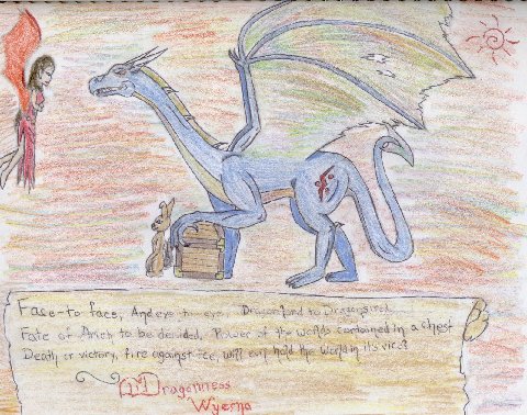 The Prophecy - By Dragonness Wyverna
Medium used: gel pens & colored pencils
