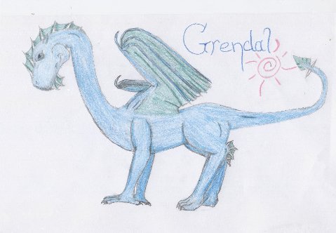 Grendal the Frost Dragon - By Dragonness Wyverna
