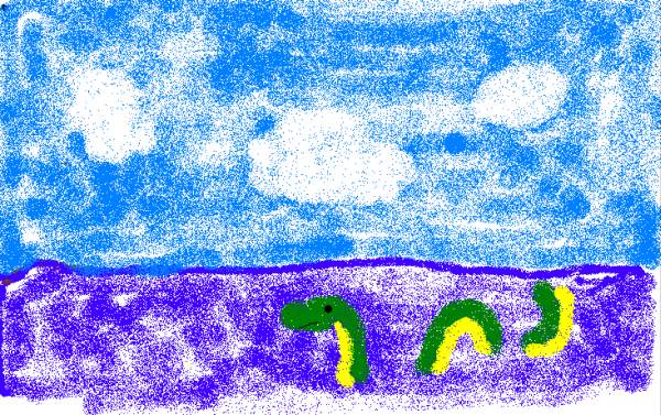 Serpent - By Draco
I drew this a long time ago, so please don't mind the messiness! I used spray paint for most of it.
