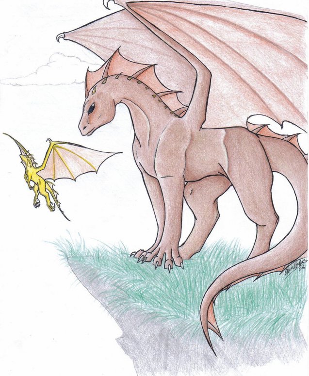Mnementh - By Blackhawk
This is a portrait for a friend and also a tribute to the Mnementh of the Pern series by Anne mcCaffrey. I spent quite a few days on this one 5 days to be exact(the longest i've ever put in a picture)And I think this is one of my best.
