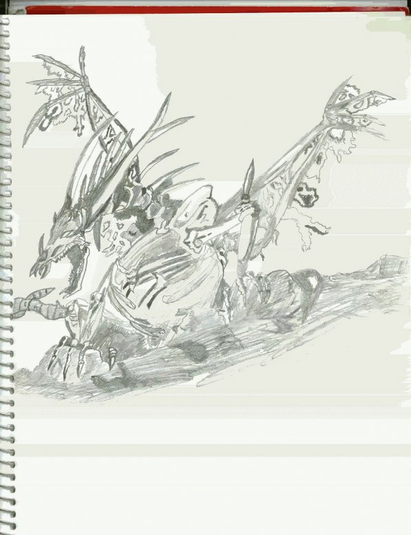 Undead Dragon - By Lizzigator
... I drew this in class.. YAY FOR FAILING!
Be honest when you comment it.
