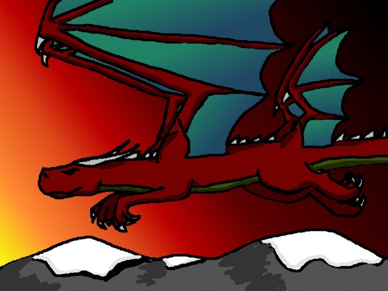 Draaken - By Aiolos
This is a draaken. They are made from another creature, not hatched or born (butterfly= small draaken, horse= large draaken). They grow alot larger then what they were made from, so if one was made from a butterfly, it would grow to the size of a tiger. 
