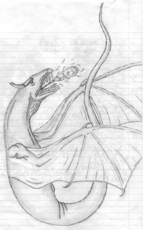 Flying lindworm - By Delbin
