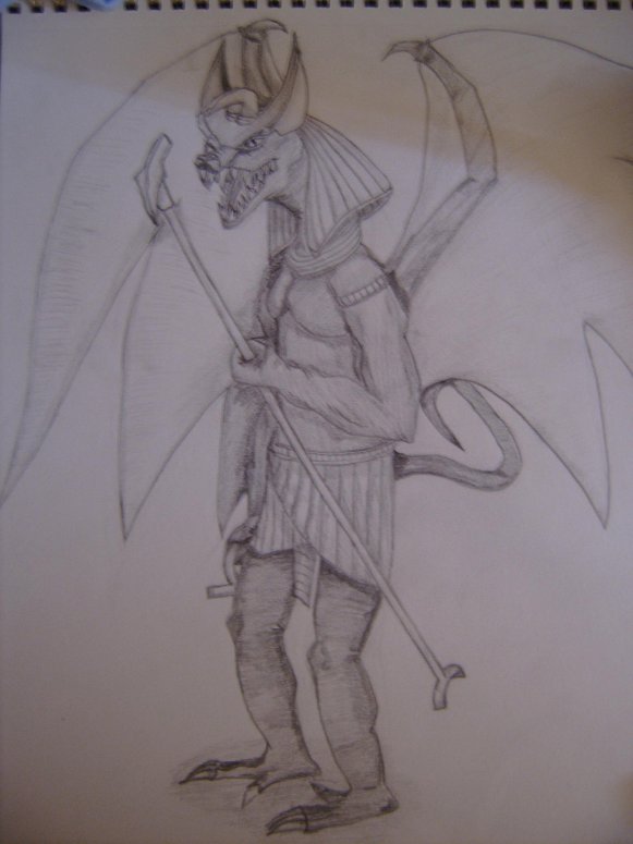 Egyptian Hybrid-Anubis - By Egyptian Dragon
After a horrible, powerful demon called Gorketh escaped from the Underworld, the Egyptian Gods had turned to me to help out. With a spell of my own, I had transformed the Gods into part dragon to destroy Gorketh once and for all.  Now the Gods and I have to fight him to save the heavens and the world.
Keywords: Anthropomorphic