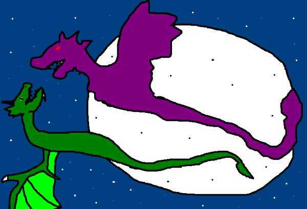 Shadow VS Earth - By Draco
A picture of a shadow dragon attacking an eart dragon. And, of coarse, an eerie full moon...
