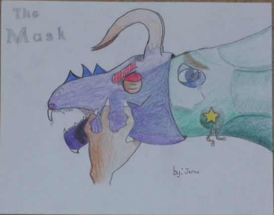 The Mask - By Jenu
I am actually surprised at how well this one turned out, except for the fact that I can't color to save my life!  My mom colored my face, and I did the mask...the difference is obvious. *sad*
Keywords: Head